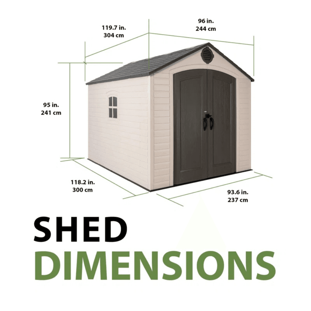 8 Ft. x 10 Ft. High-Density Polyethylene (Plastic) Outdoor Storage Shed with Steel-Reinforced Construction - Image 2