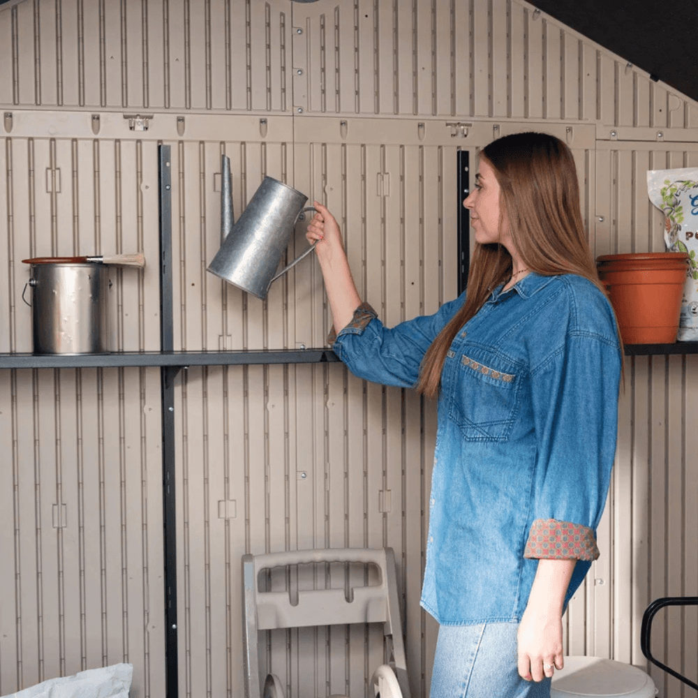 8 Ft. x 10 Ft. High-Density Polyethylene (Plastic) Outdoor Storage Shed with Steel-Reinforced Construction - Image 4